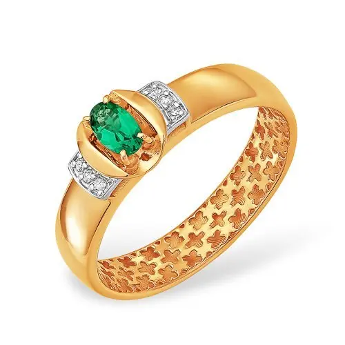 Кольцо декоративное из красного золота