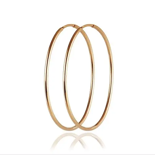 Серьги конго из красного золота