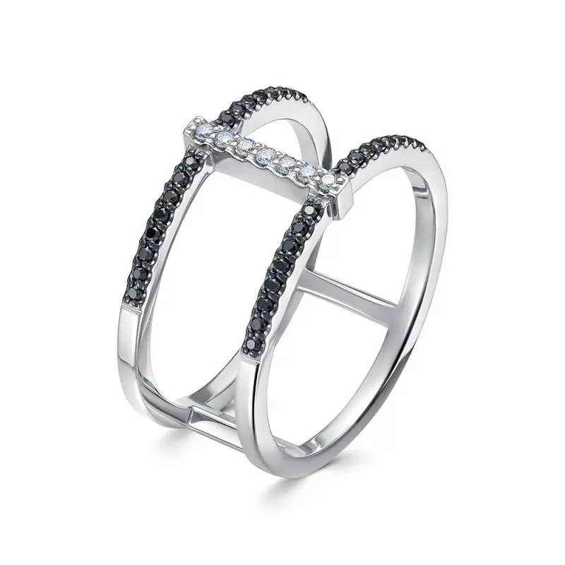 Кольцо декоративное из белого золота