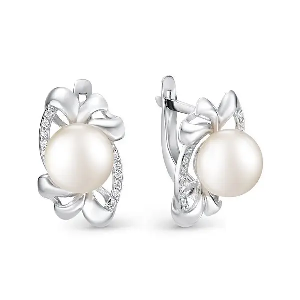 Серьги с английским замком из серебра