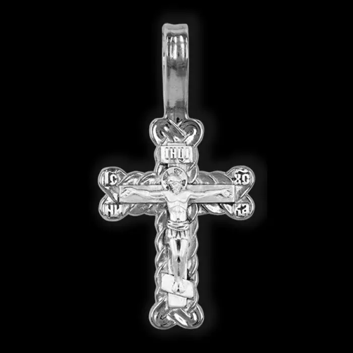 Подвеска крест из серебра