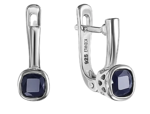 Серьги с английским замком из серебра