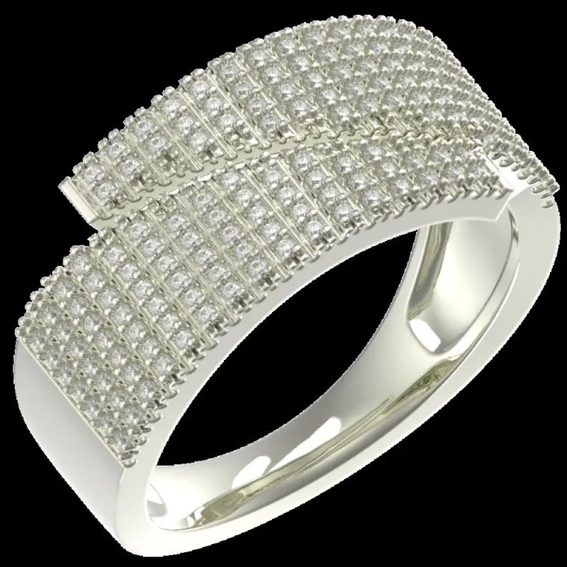 Кольцо декоративное из белого золота