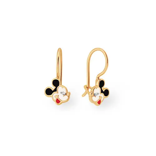 Серьги детские из красного золота