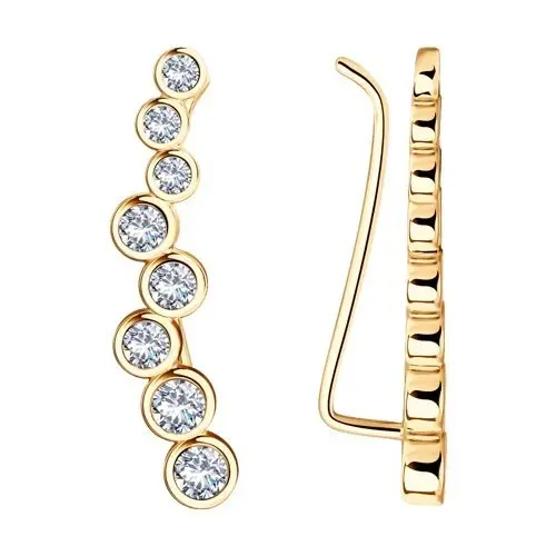 Серьги зажимы из позолоты