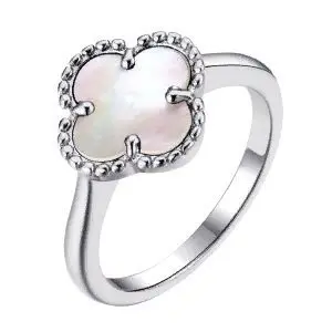 Кольцо декоративное из серебра вид 1