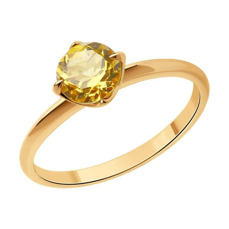 Кольцо декоративное из красного золота