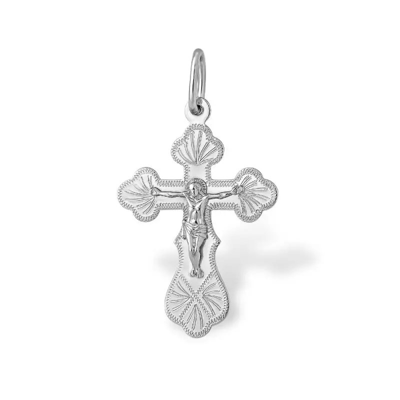 Подвеска крест из серебра