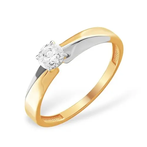 Кольцо декоративное из комбинированного золота