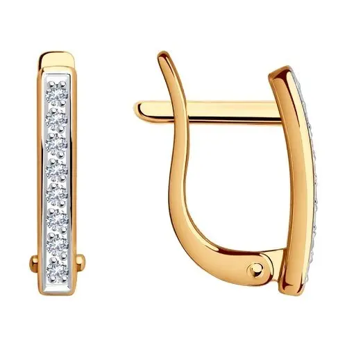 Серьги детские из красного золота
