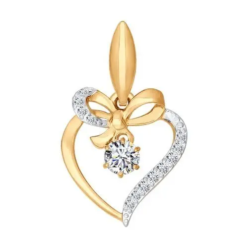 Подвеска декоративная из красного золота