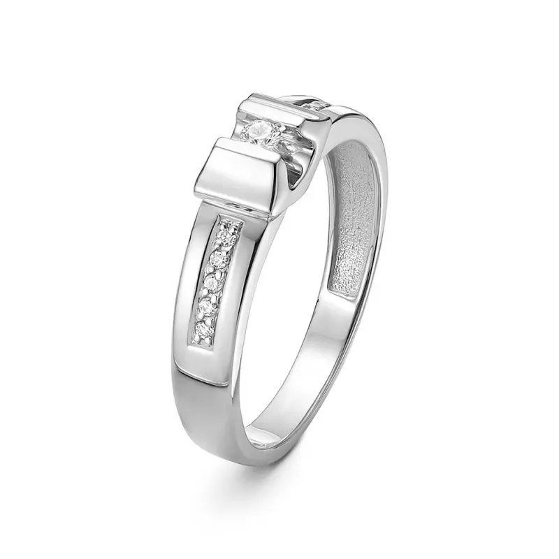 Кольцо декоративное из белого золота