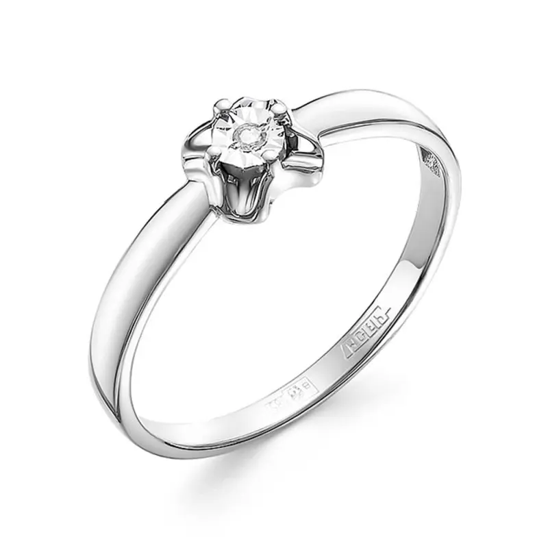 Кольцо декоративное из белого золота