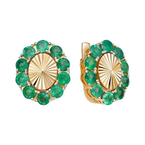 Серьги с английским замком из красного золота