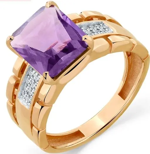 Кольцо декоративное из красного золота