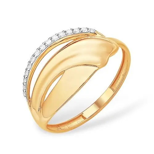 Кольцо декоративное из красного золота