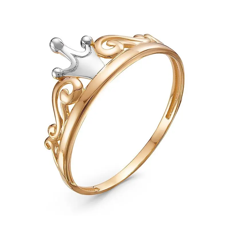 Кольцо декоративное из комбинированного золота