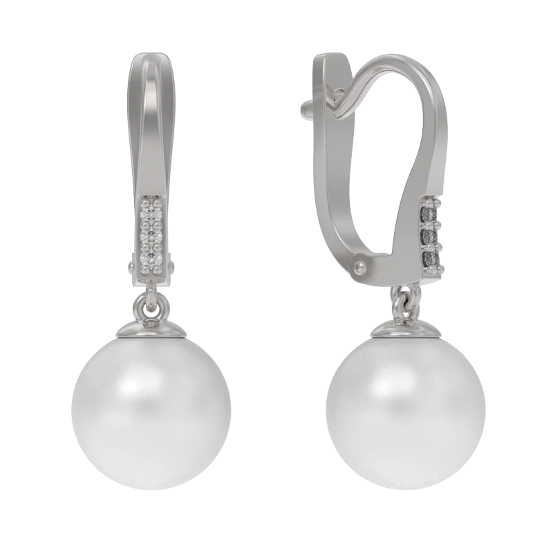 Серьги подвесные из серебра