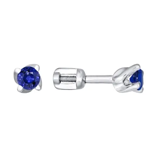 Серьги пуссеты из серебра