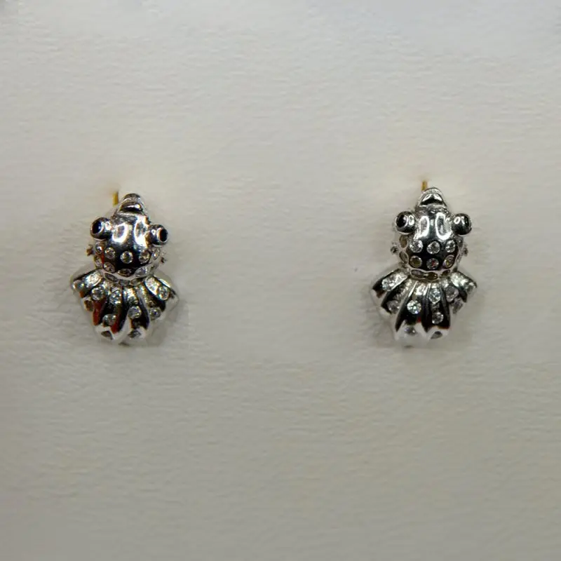 Серьги пуссеты из серебра