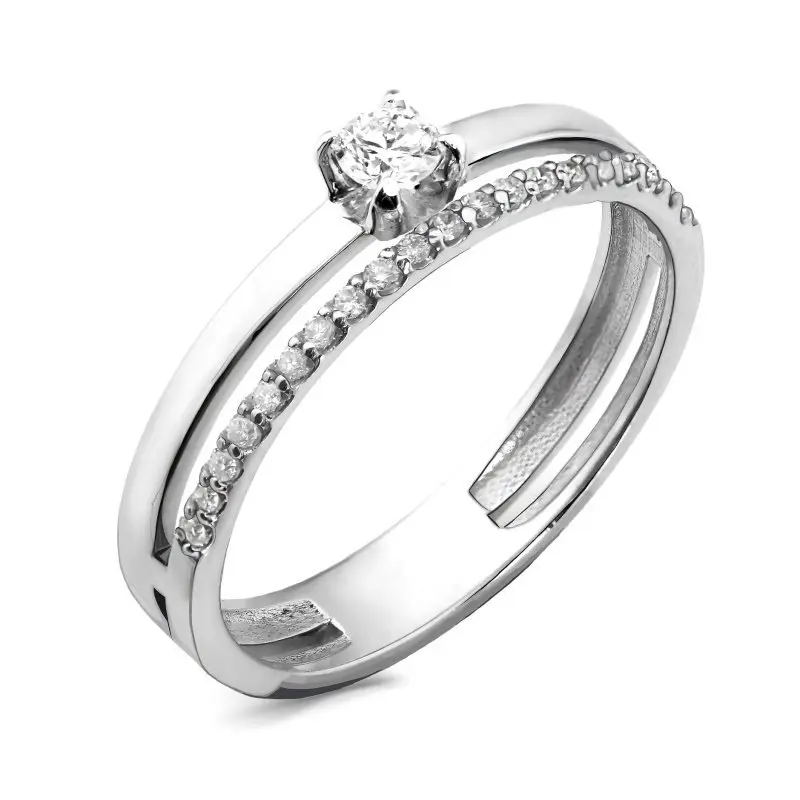 Кольцо декоративное из белого золота