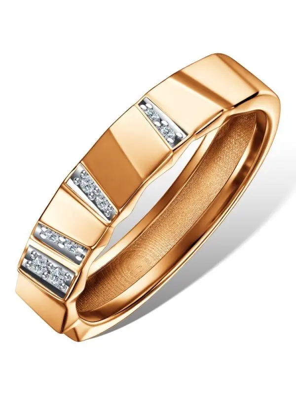 Кольцо декоративное из красного золота