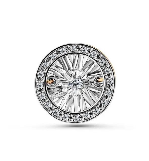 Подвеска бегунок из комбинированного золота