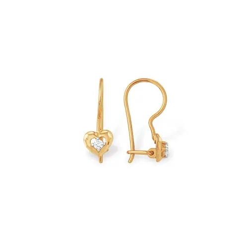 Серьги детские из красного золота