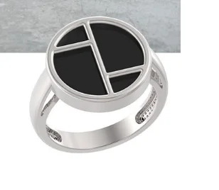 Кольцо декоративное из серебра