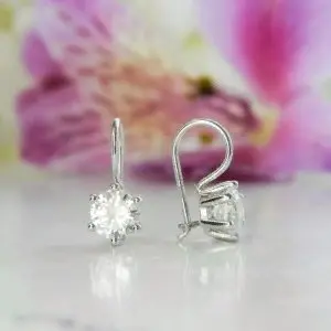 Серьги детские из серебра вид 1