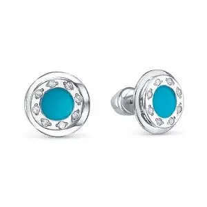 Серьги пуссеты из серебра