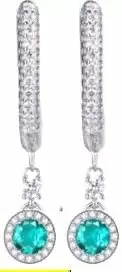Серьги подвесные из серебра
