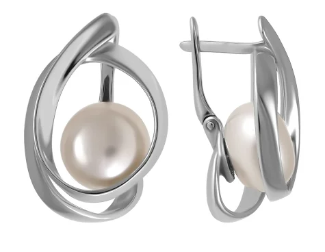 Серьги с английским замком из серебра