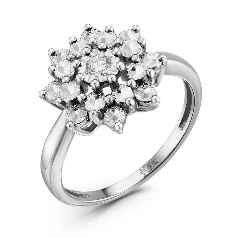 Кольцо декоративное из белого золота