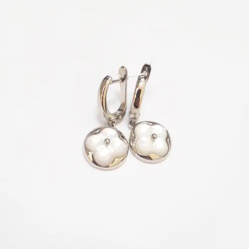 Серьги подвесные из серебра