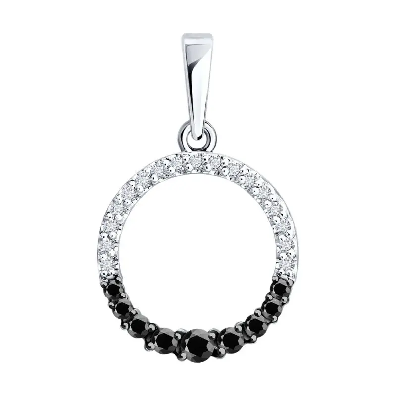 Подвеска декоративная из белого золота