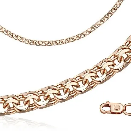 Браслет цепочный из красного золота
