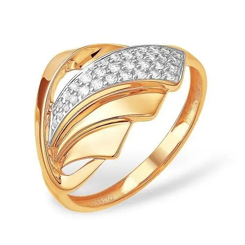 Кольцо декоративное из красного золота