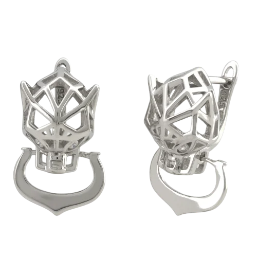 Серьги с английским замком из серебра
