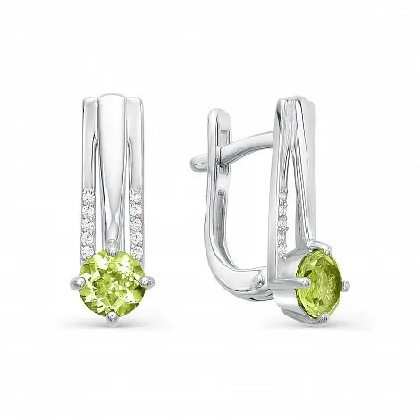 Серьги с английским замком из серебра