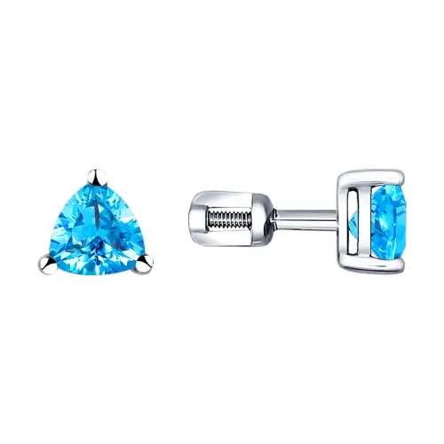 Серьги пуссеты из серебра