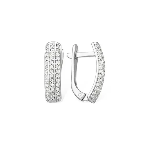 Серьги с английским замком из серебра