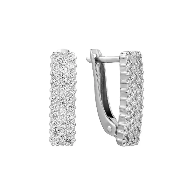 Серьги с английским замком из серебра