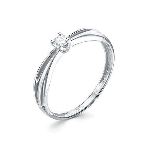 Кольцо помолвочное из красного золота