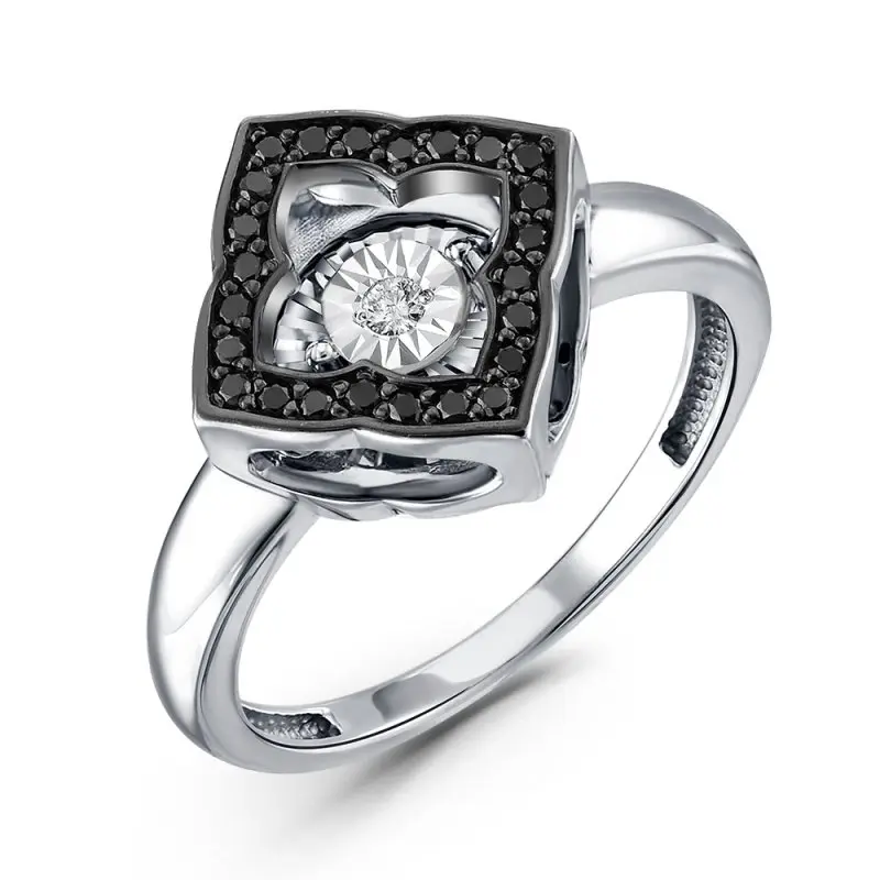 Кольцо декоративное из белого золота