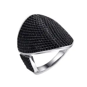 Кольцо декоративное из серебра вид 1