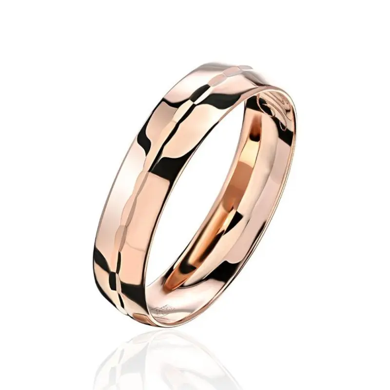 Кольцо обручальное из красного золота