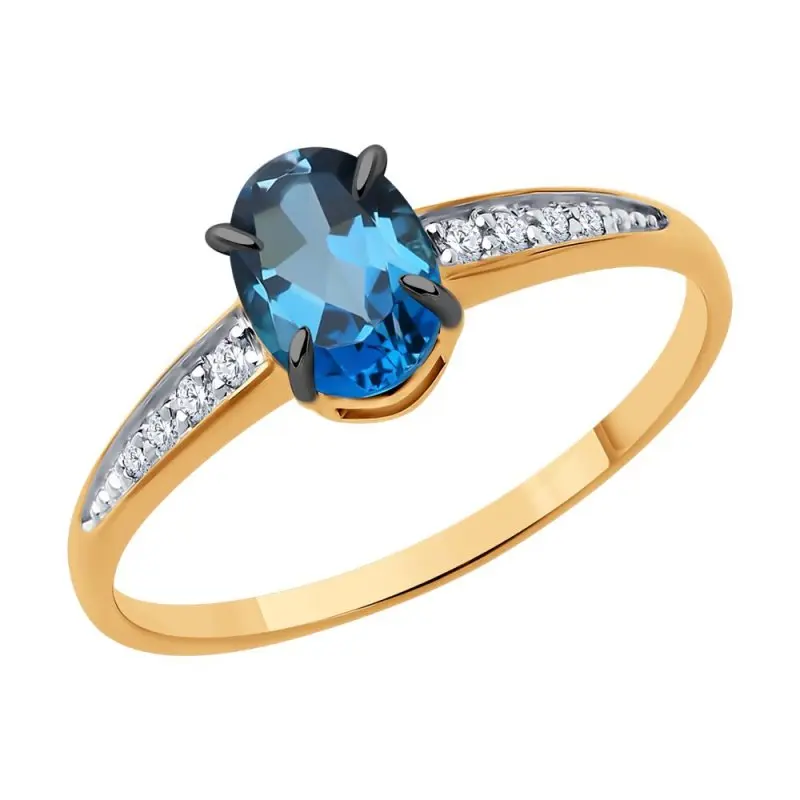 Кольцо декоративное из красного золота