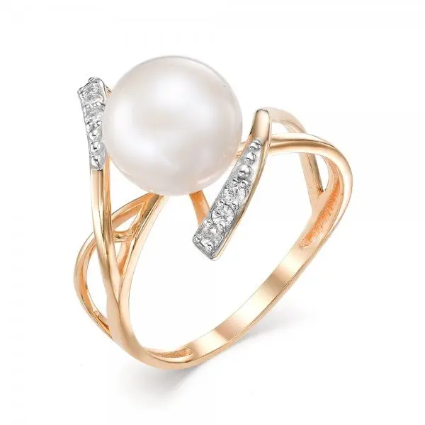 Кольцо декоративное из красного золота