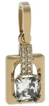 Подвеска декоративная из красного золота